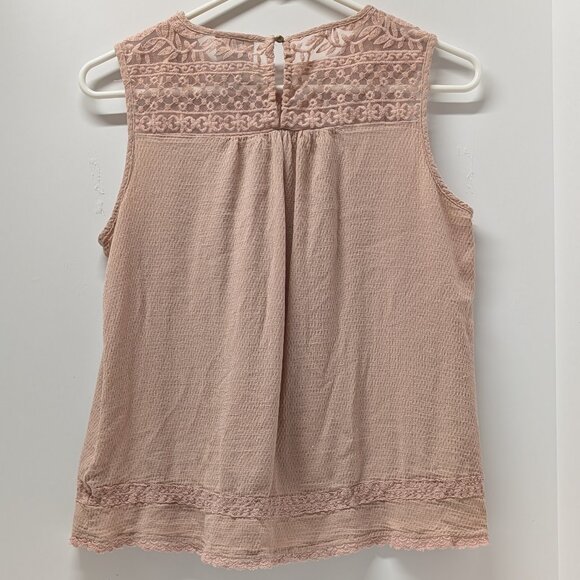 Knox Rose Lace Embellished Tank Top in Dusty Pink - Picture 3 of 8